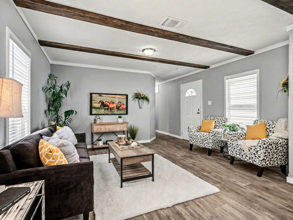 The Declaration by New Vision Manufacturing Ceiling beams of The Declaration - 16x76 3 Bedroom Home for Sale