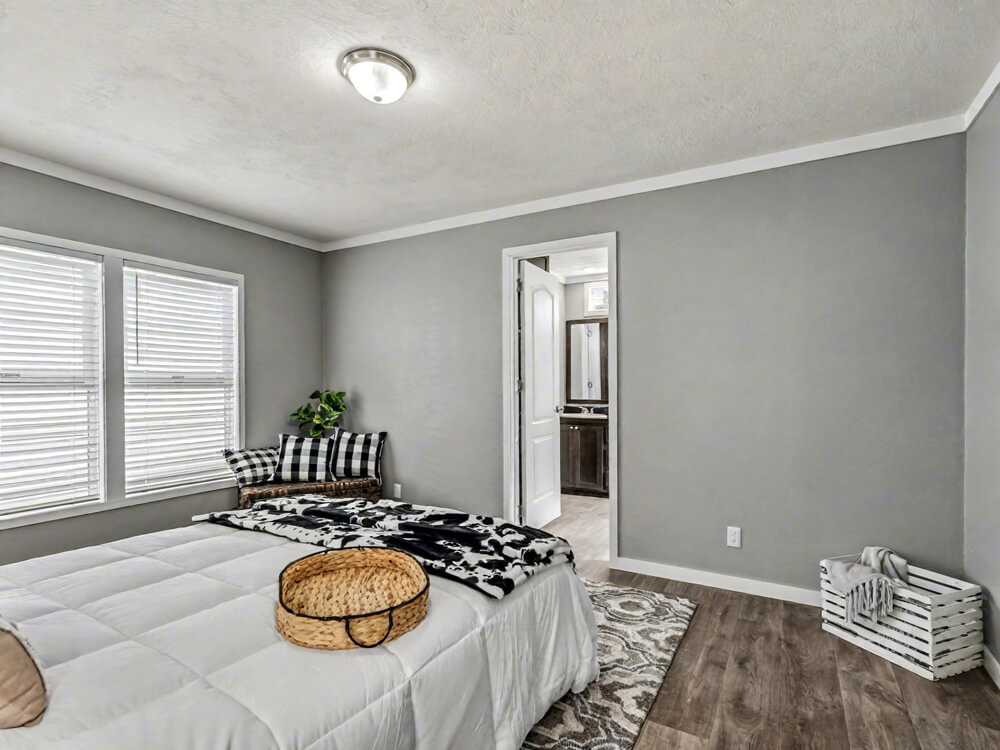 The Declaration by New Vision Manufacturing Master bedroom of The Declaration - 16x76 3 Bedroom Home for Sale