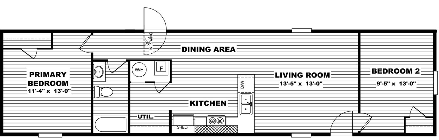Floorplan of the Bliss by Tru - Rosenberg MobileHomes